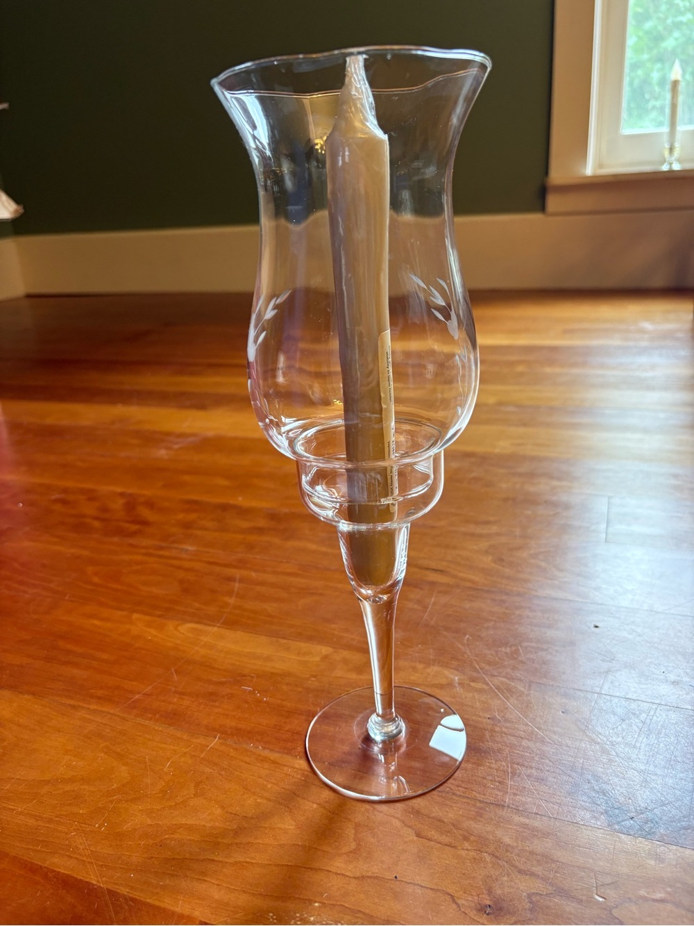 Princess House Vtg Hurricane Candleholders Set of Three